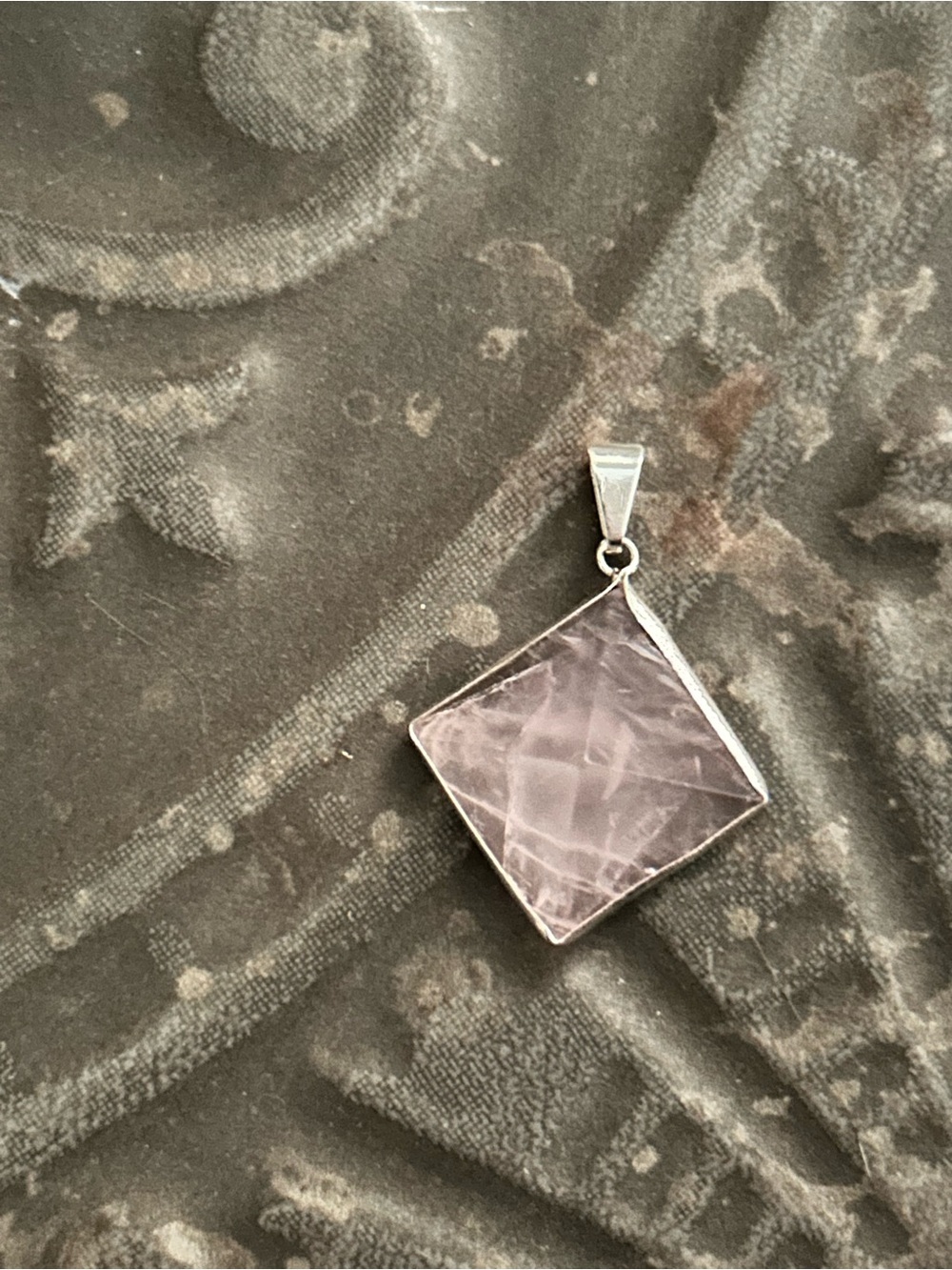 Sterling Silver Rose Quartz Pendant